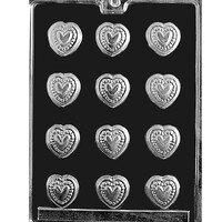 MOLD - BEADED HEARTS PIECES (12)