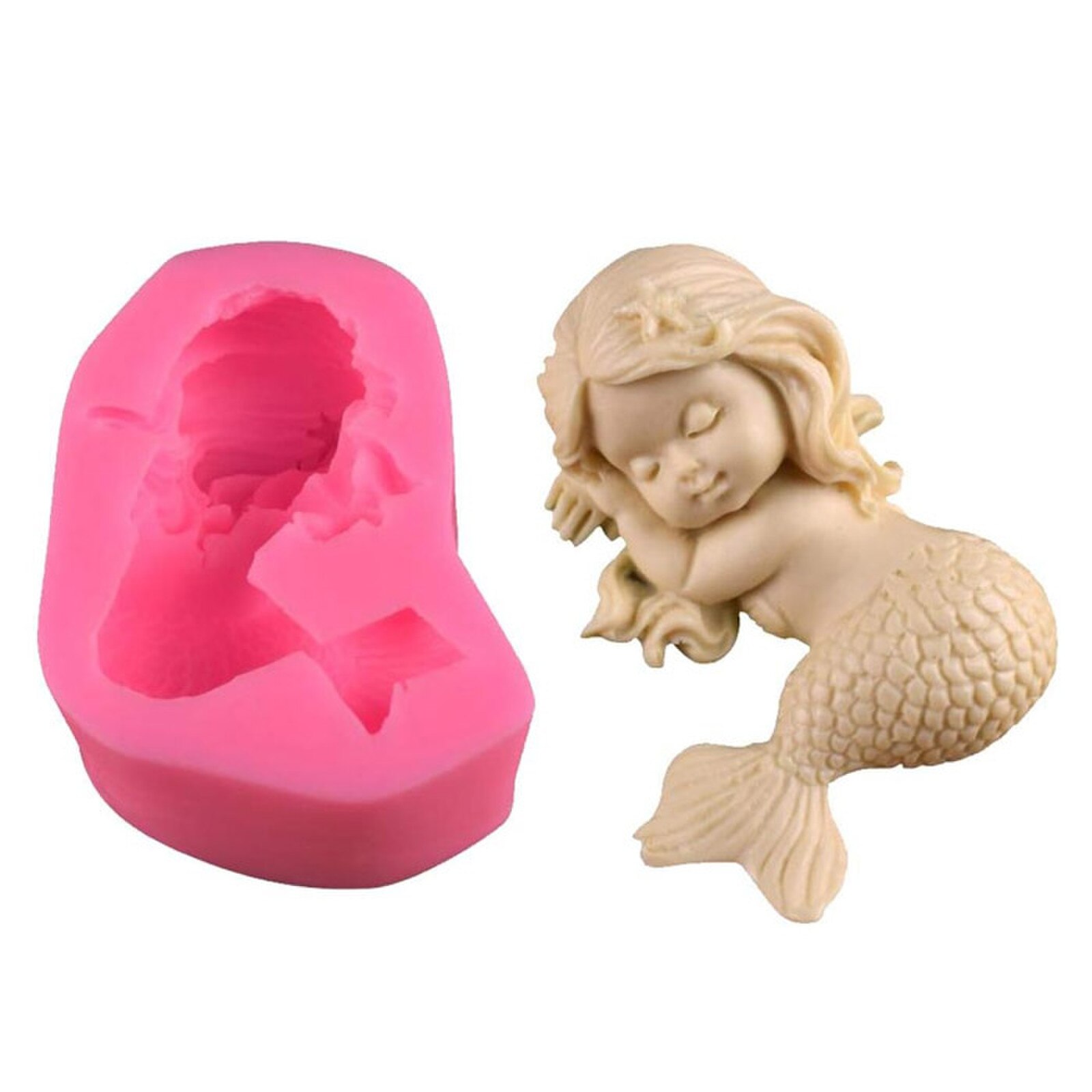 SILICONEMOLD -  3-D SLEEPING MERMAID 