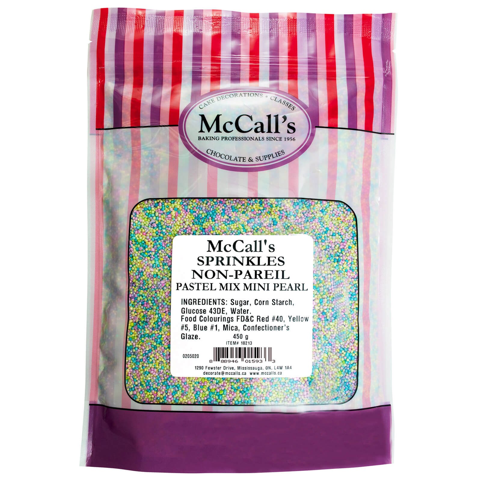 SPRINKLES NON-PAREIL PASTEL MIX MINI PEARL 450 G
