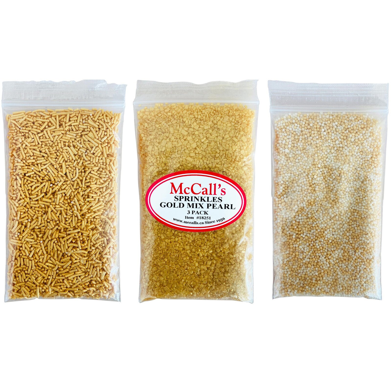 SPRINKLES GOLD MIX PEARL 3 PACK 180 g