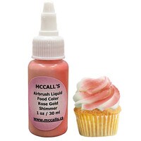 AIRBRUSH FOOD COLOR - ROSE GOLD SHIMMER 1 OZ / 30 ML