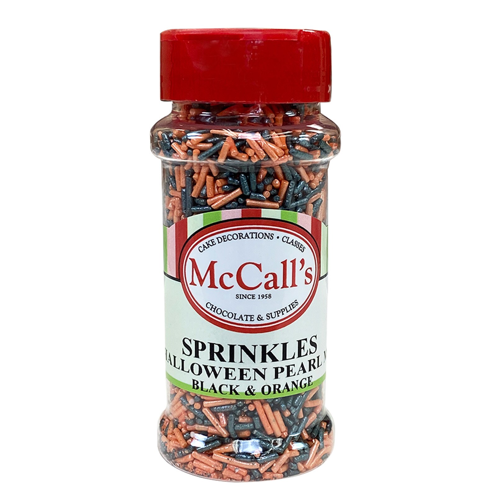 HALLOWEEN SPRINKLES PEARL MIX - ORANGE & BLACK 75 G