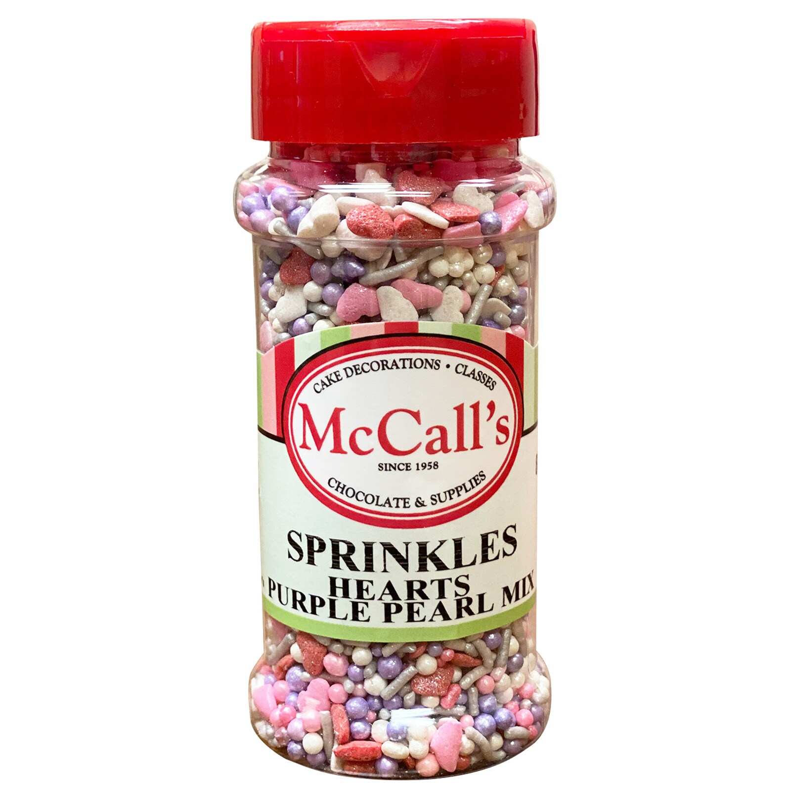 SPRINKLES HEARTS PURPLE PEARL MIX 80 G