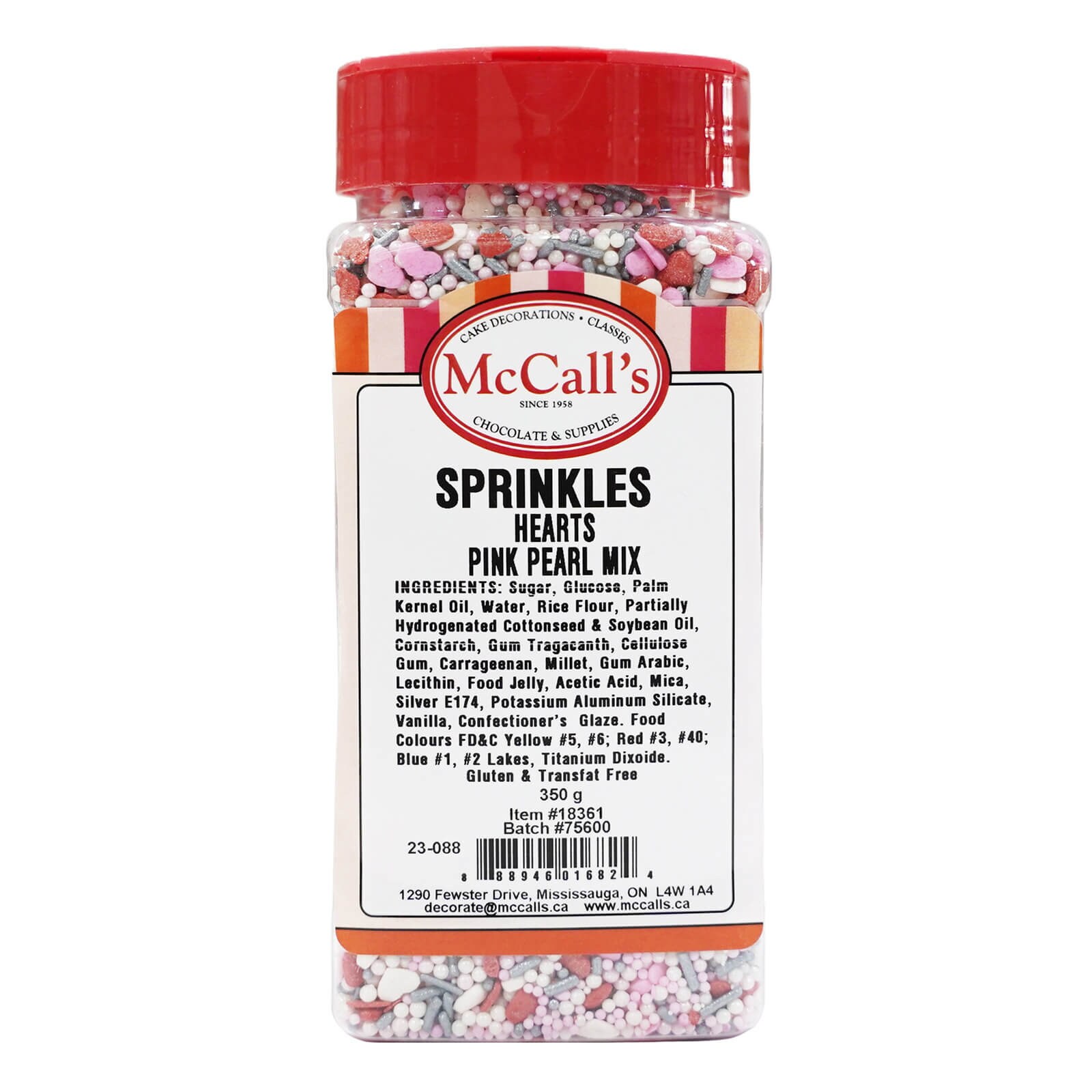 SPRINKLES HEARTS PINK PEARL MIX 350 G