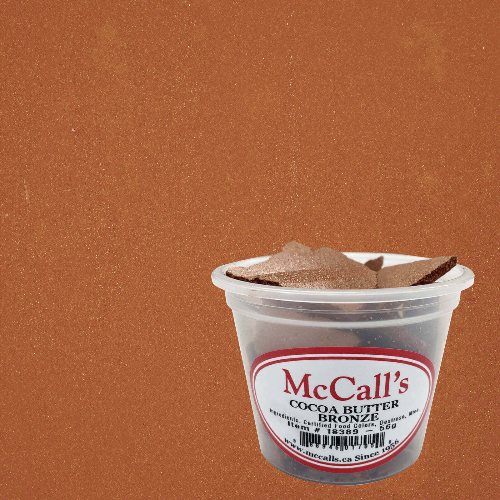 Cocoa Butter Flakes Colored Bronze 56 g McCall's