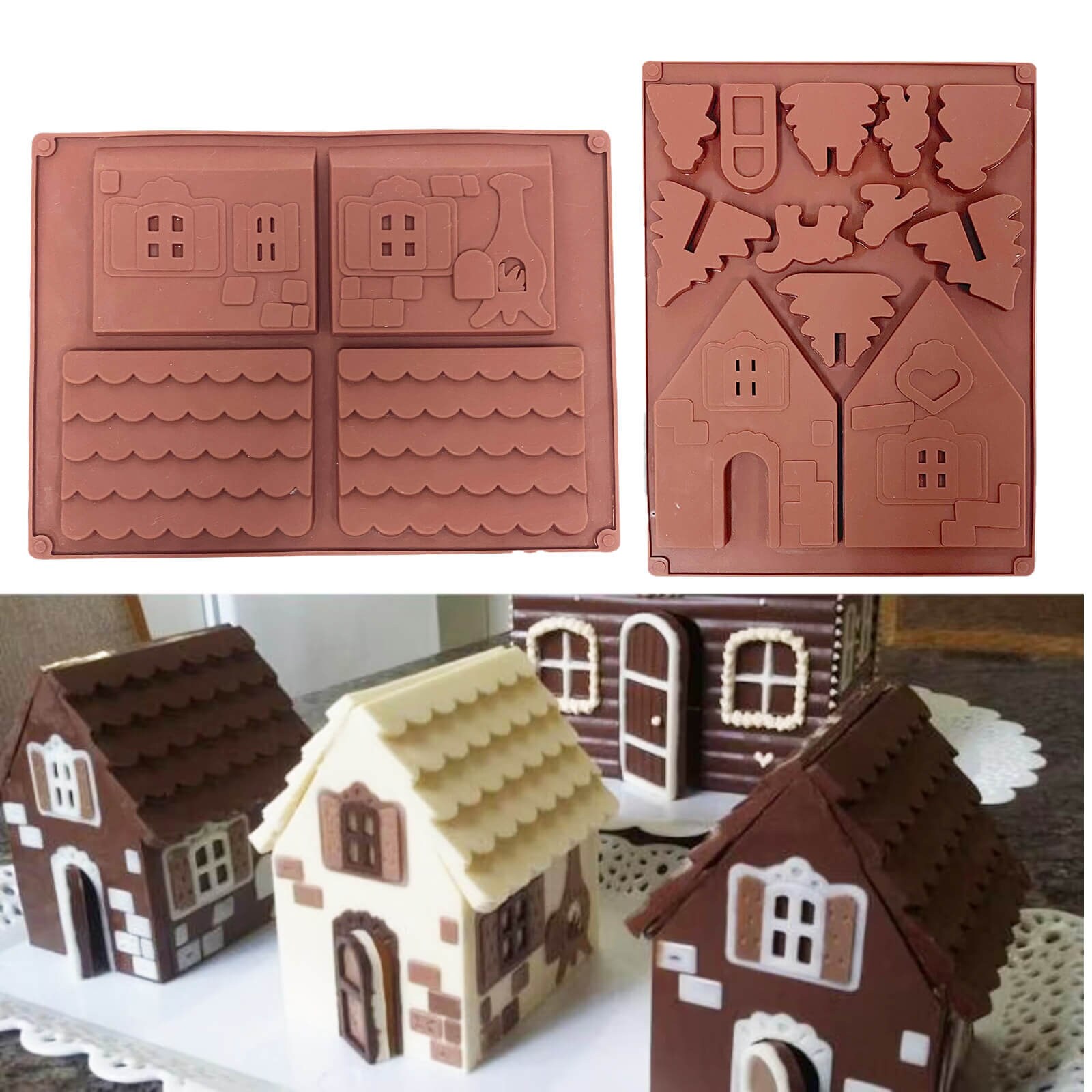 HOUSE SILICONE MOLD - 2 PIECE SET