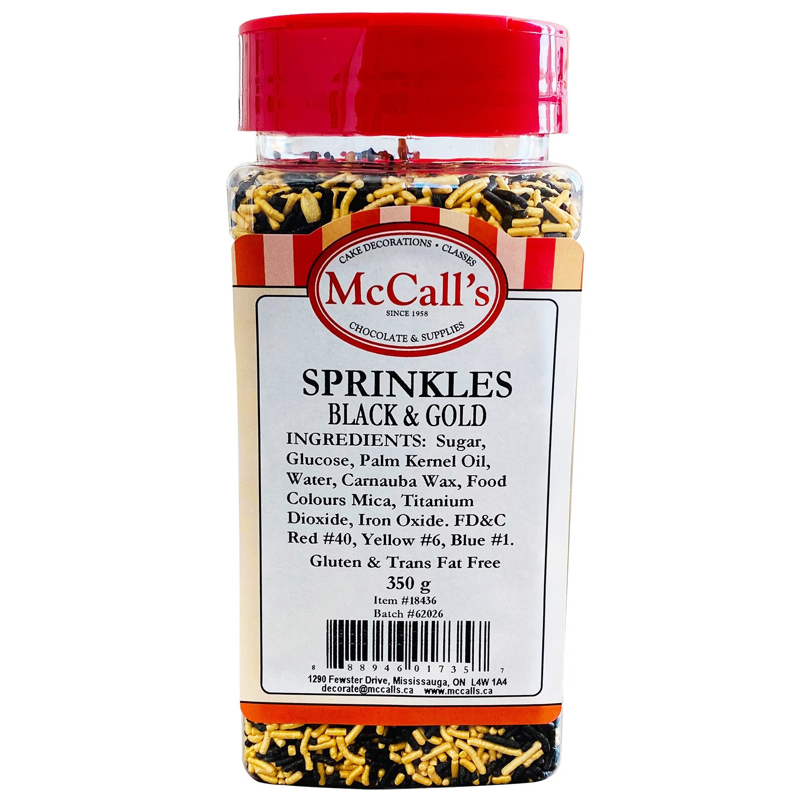 SPRINKLES BLACK & GOLD MIX 350 G