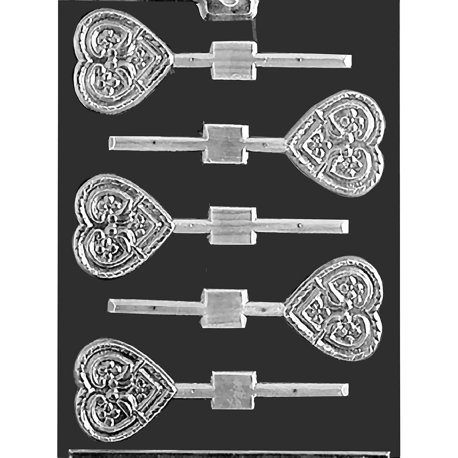 MOLD - LOVE BIRDS HEART LOLLY (5)