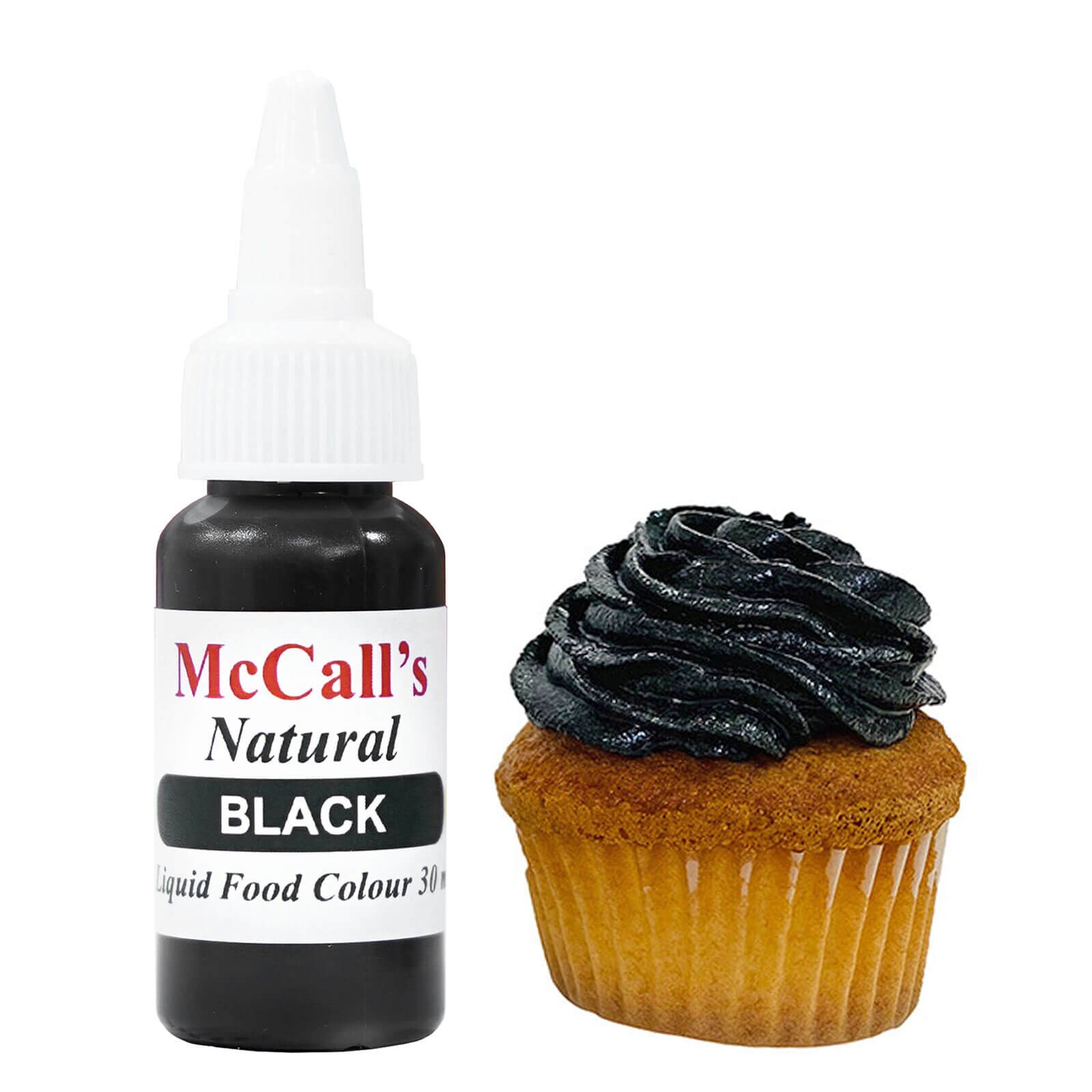 NATURAL LIQUID FOOD COLOR - BLACK 30 ML / 1 OZ