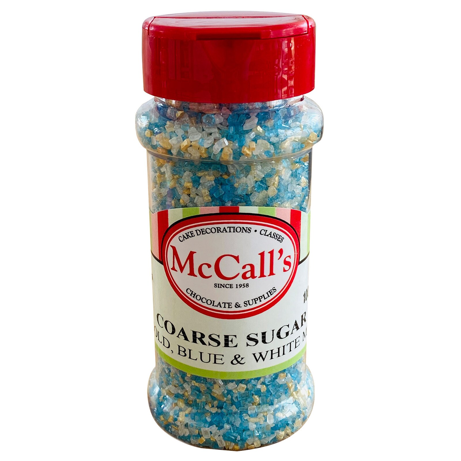 COARSE SUGAR - GOLD, BLUE & WHITE MIX 100 G