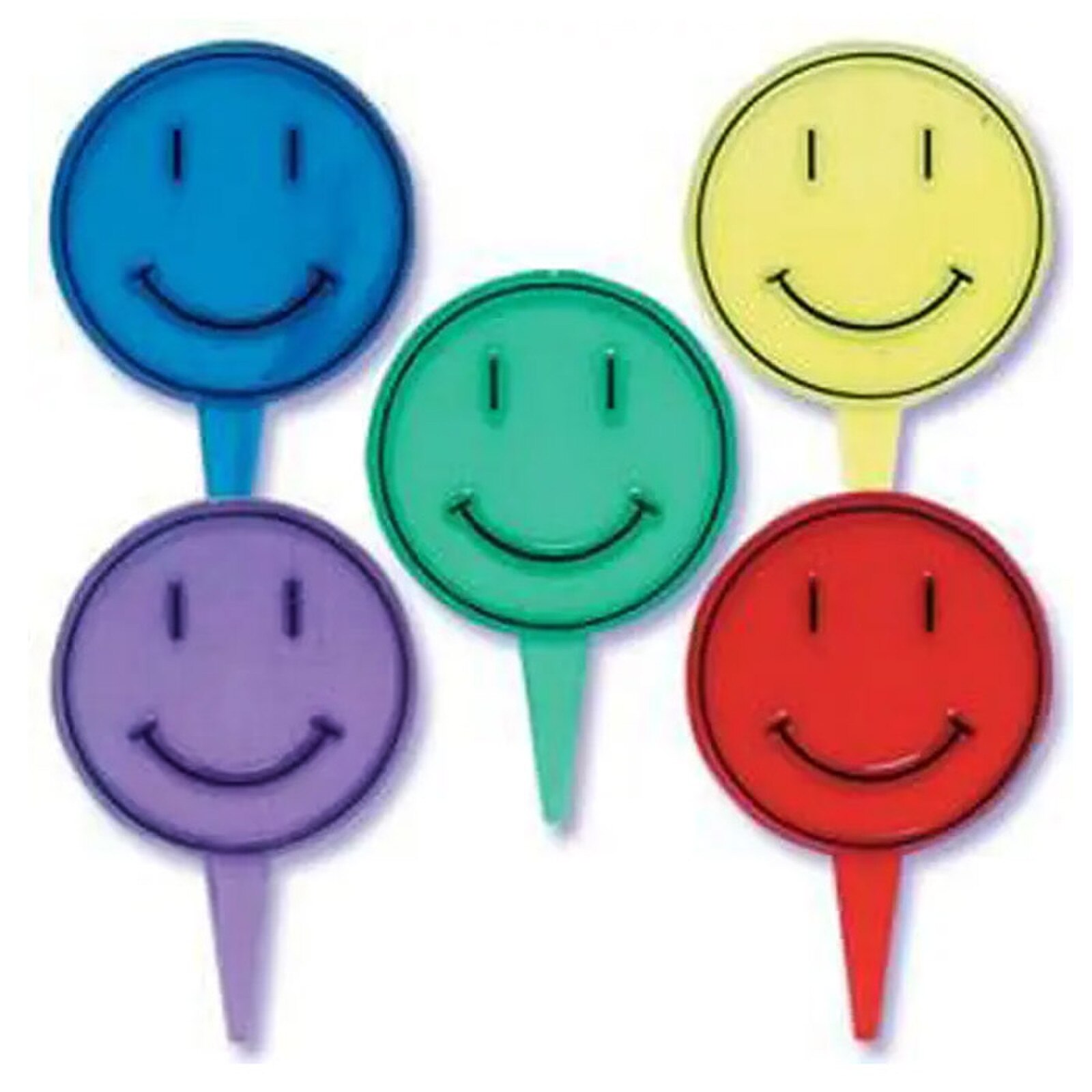 SMILE PICKS CLEAR COLORS (5) 2.5"