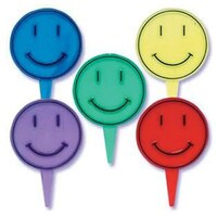 SMILE PICKS CLEAR COLORS (5) 2.5"