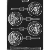 MOLD - ROUND MONSTER LOLLY 2 3/4" (4)