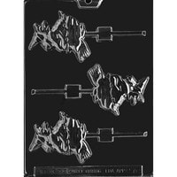 MOLD - WITCH ON BROOM LOLLY 3 1/2" X 2 1/4" (3)