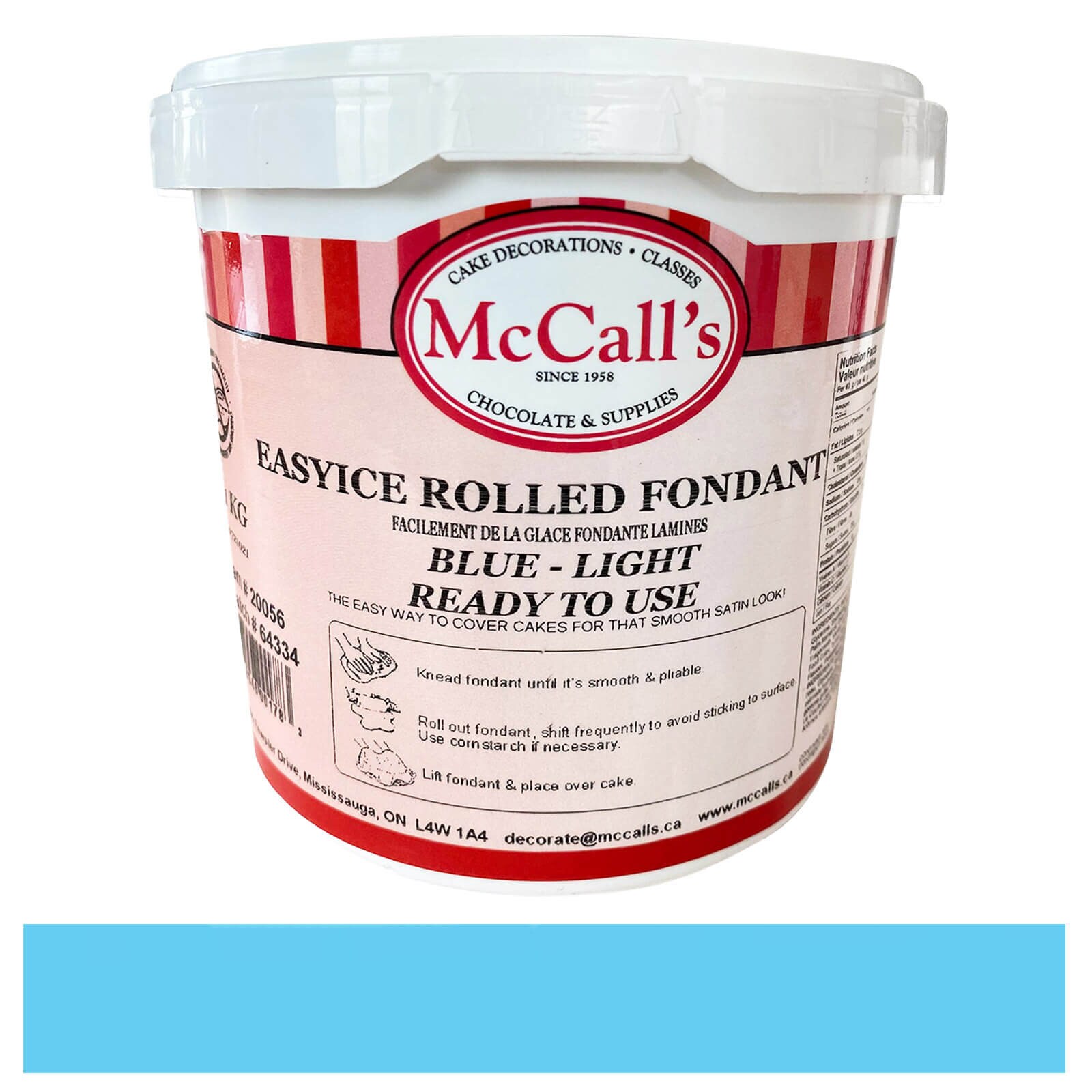 EASYICE LIGHT BLUE ROLLED FONDANT - 1 KG