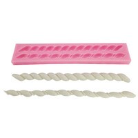 SILICONE MOLD -  TWO STYLE ROPE TWIST -  200 mm