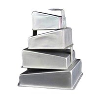 TOPSY TURVY SQUARE PAN 4 PIECE SET 8"10"12"14"