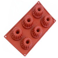 SILICONE PAN - FLUTED FANCY 2 1/2" (6 CAVITIES)