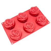 SILICONE PAN - LARGE ROSE (6 CAVITIES)