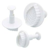  ROSE LEAF PLUNGER CUTTER - SET OF 3