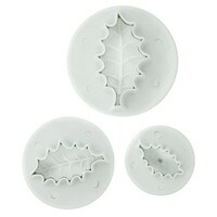  HOLLY LEAF PLUNGER CUTTER - SET OF 3