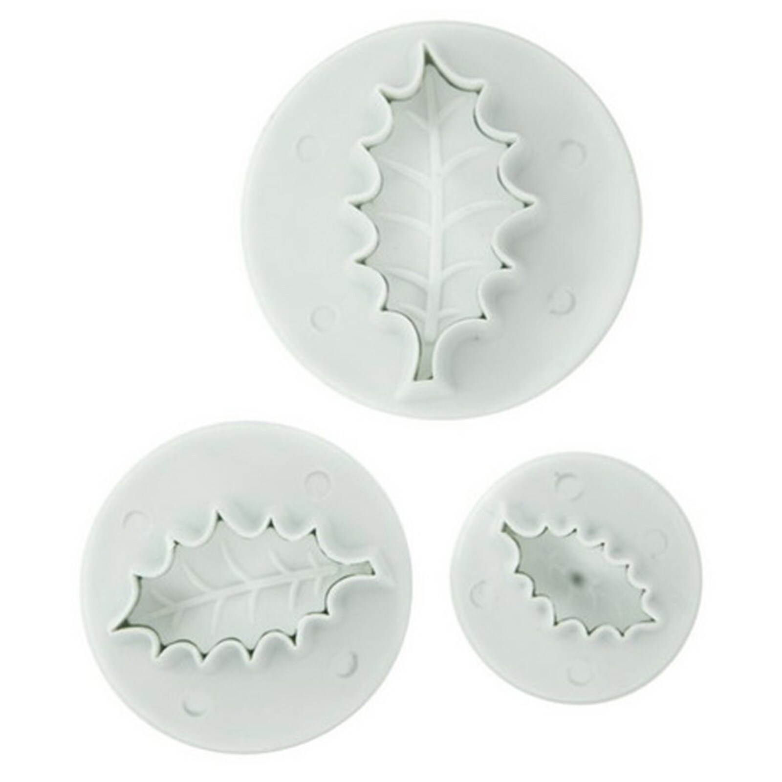  HOLLY LEAF PLUNGER CUTTER - SET OF 3