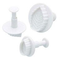  ROSE LEAF PLUNGER CUTTER - SET OF 3