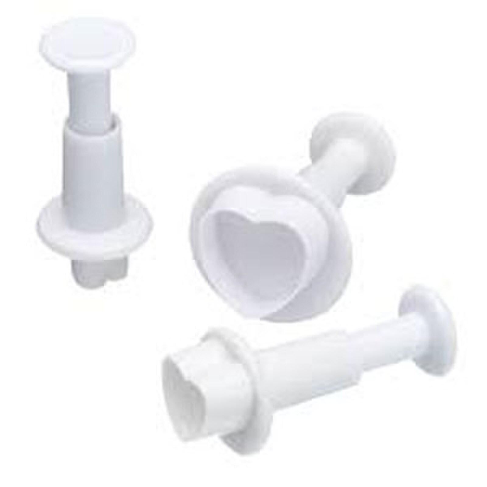 PLASTIC HEART PLUNGER CUTTER - SET OF 3