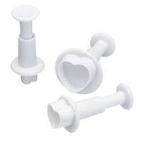 PLASTIC HEART PLUNGER CUTTER - SET OF 3