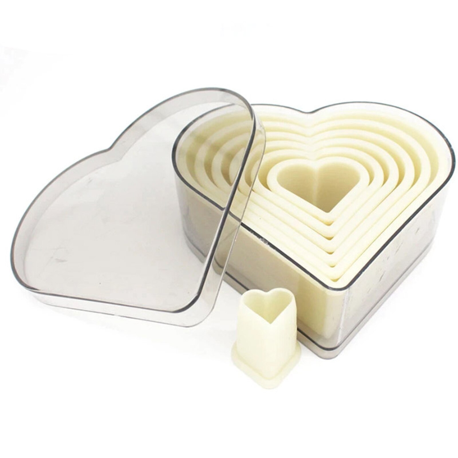 NYLON PLAIN HEART CUTTER SET - 7 PC 
