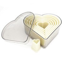 NYLON PLAIN HEART CUTTER SET - 7 PC 
