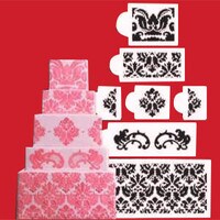 STENCIL PAISLEY SIDE DESIGNS 7 PIECE SET