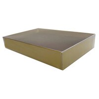 GOLD CHOCOLATE BOX WITH CLEAR LID
