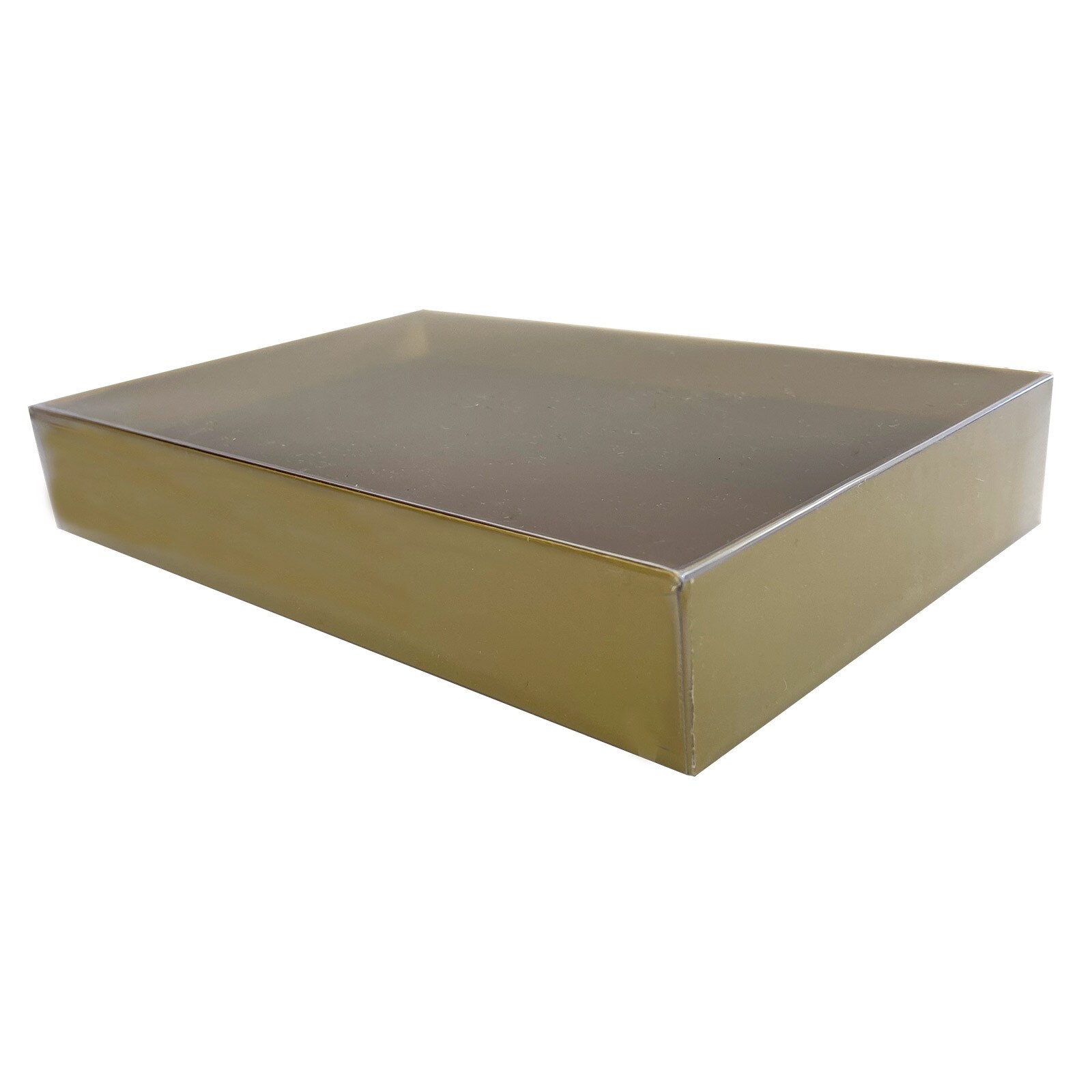 GOLD CHOCOLATE BOX WITH CLEAR LID
