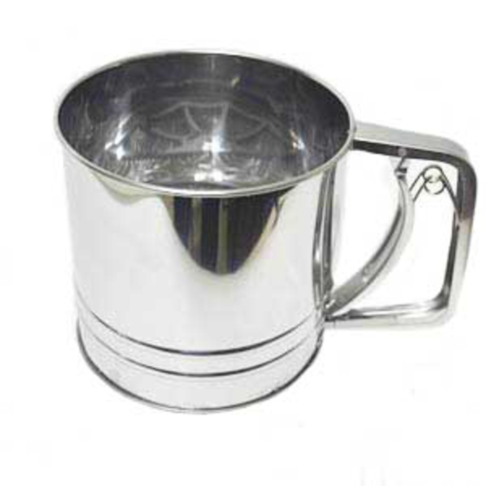 1 CUP PULL HANDLE STAINLESS STEEL FLOUR SIFTER