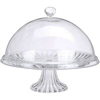 CLEAR ACRYLIC CAKE STAND & DOME 12"