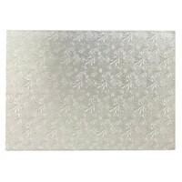 RECTANGULAR SILVER CAKE BOARD DRUM 