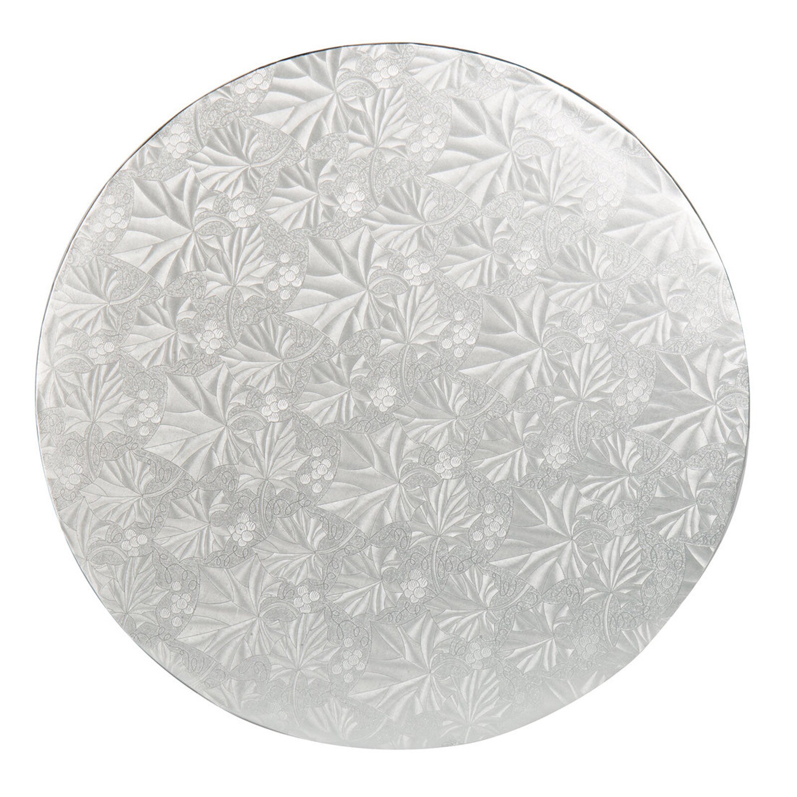 ROUND SILVER CAKE BOARD  3/16" THICK - 12 PC