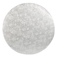 ROUND SILVER CAKE BOARD  3/16" THICK - 12 PC