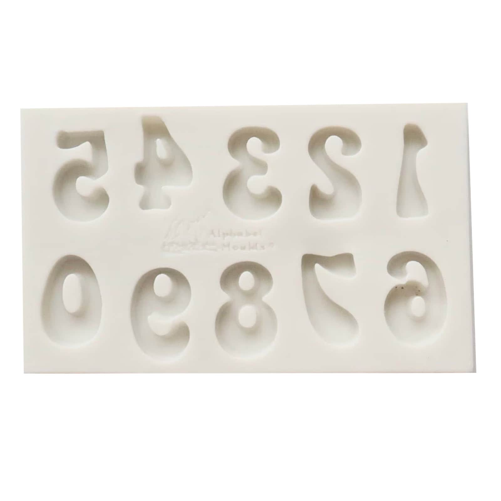SILICONE MOLD - NUMBERS 3/4" / 1.91 CM