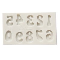 SILICONE MOLD - NUMBERS 3/4" / 1.91 CM