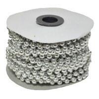 SILVER PEARLS - 12 YARDS PER ROLL 6 MM