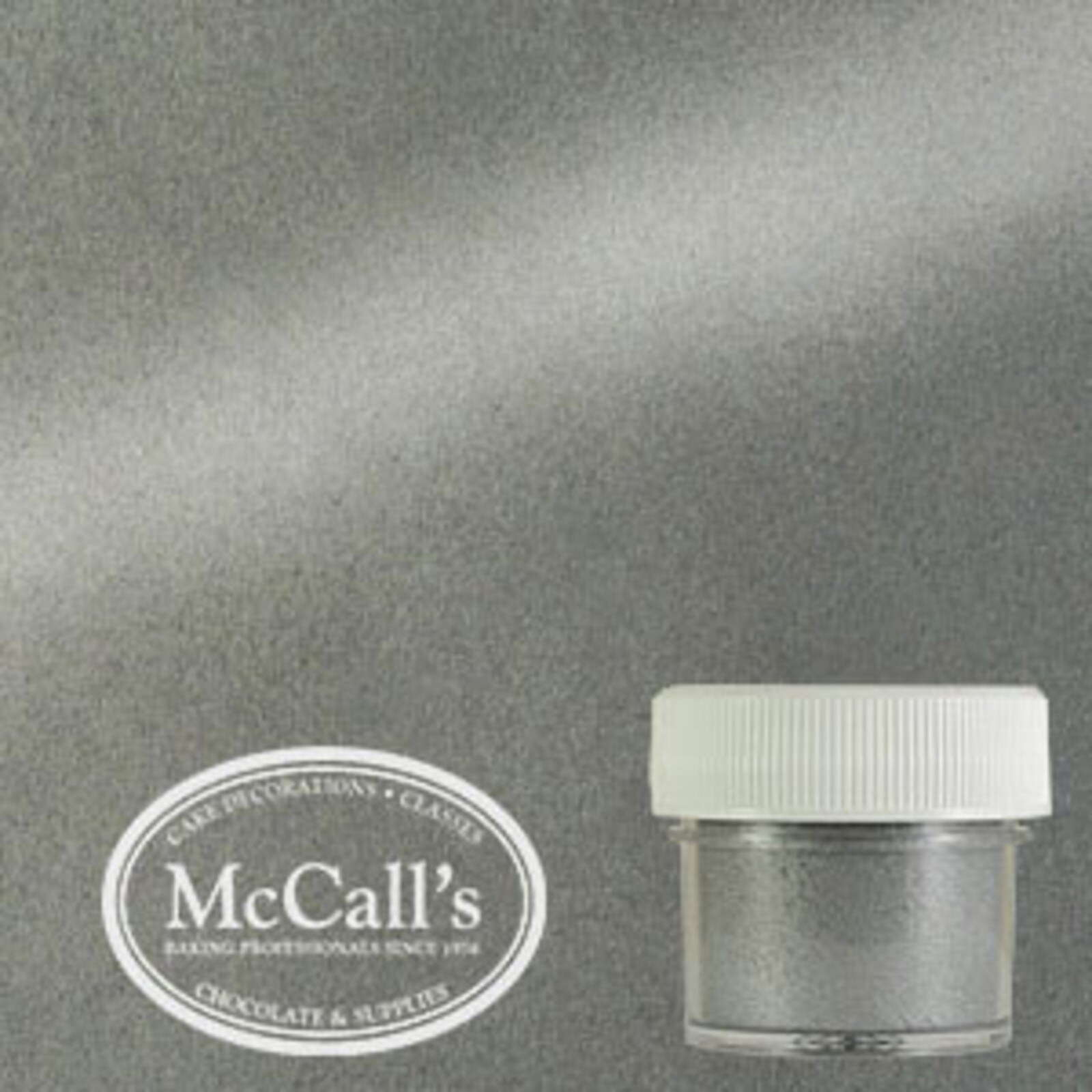 SATIN SILVER METALLIC LUSTER DUST - 3G (EDIBLE)