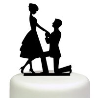 MARRY ME SILHOUETTE BRIDE GROOM WEDDING ENGAGEMENT