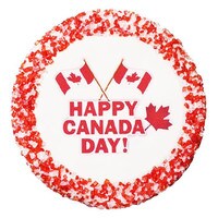 HAPPY CANADA DAY COOKIE 4"
