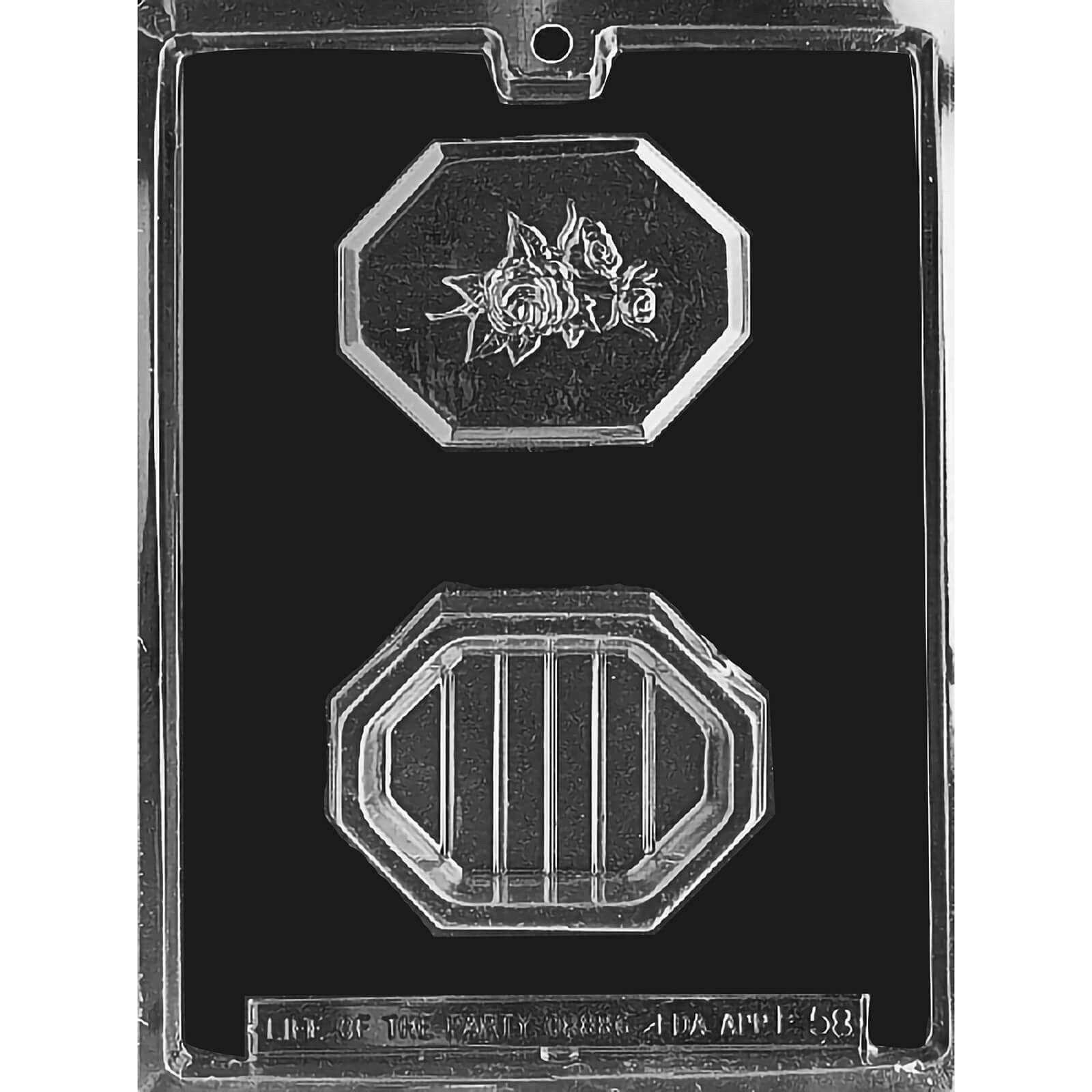 MOLD - OCTAGON ROSE POUR BOX 4 1/4" X 3 1/4" X 7/8" (2)