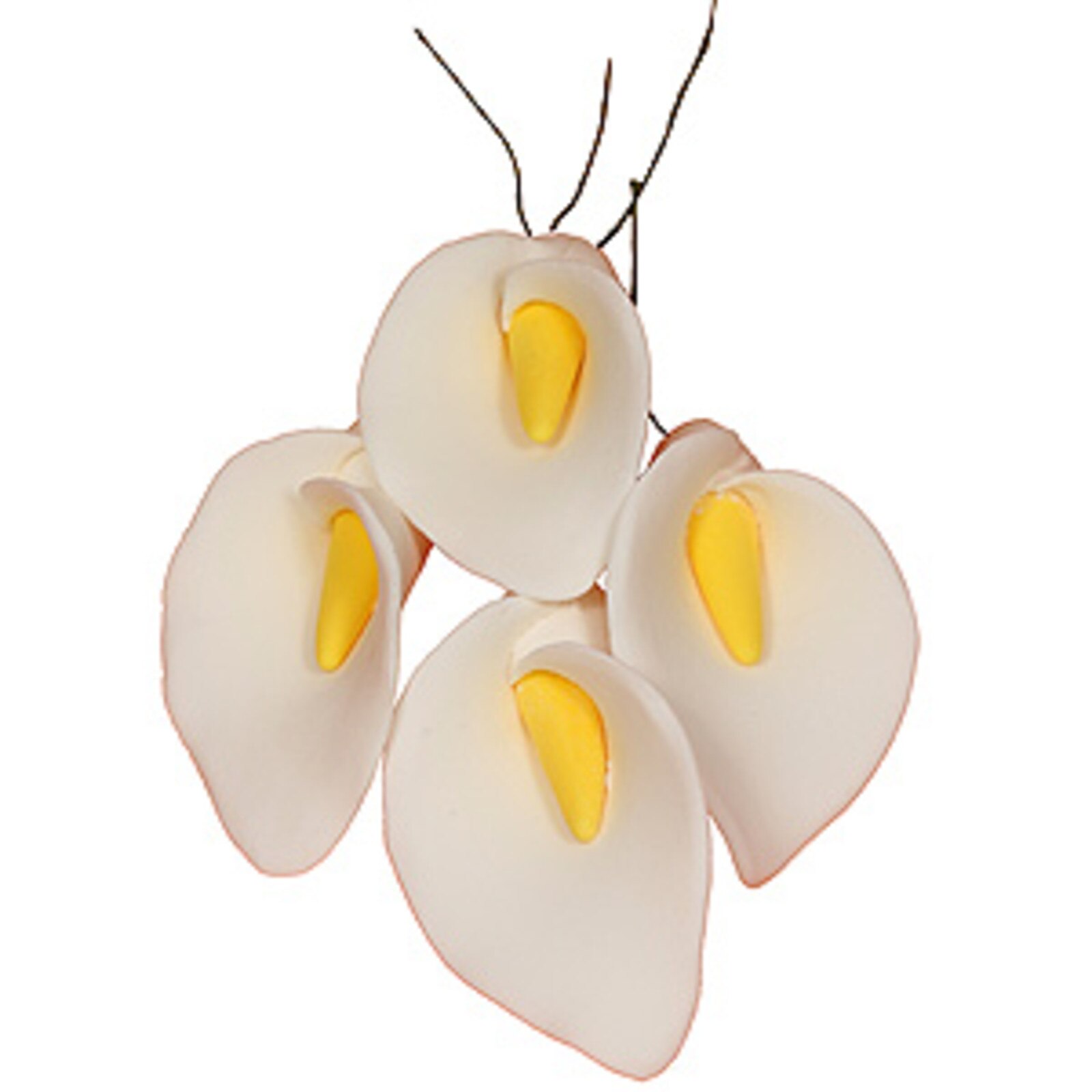 GUMPASTE CALLA LILY WHITE FLOWER WIRE CASE