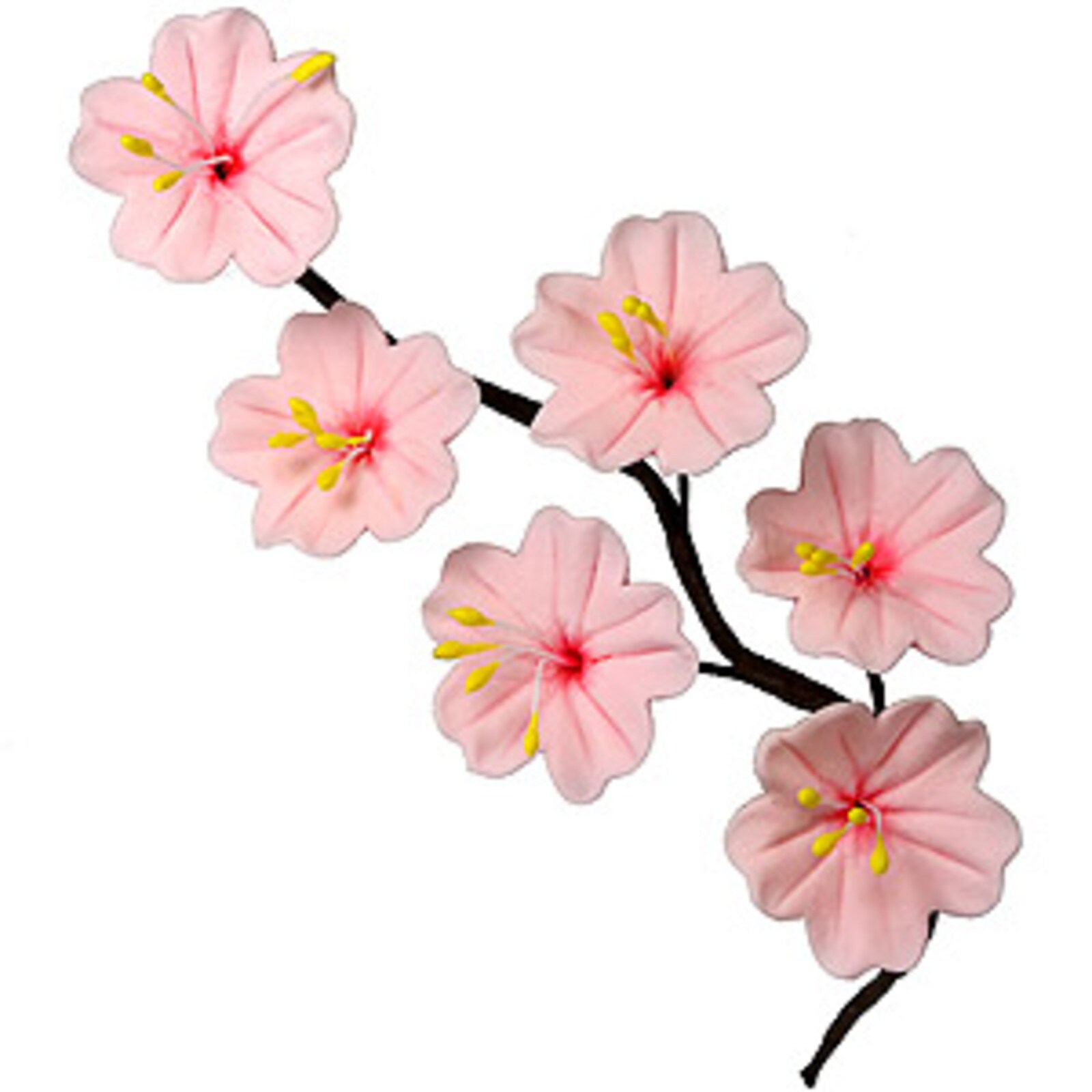 GUMPASTE CHERRY BLOSSOM FLOWER PINK WIRE