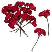 RED RIBBON ROSES - 12 ROSES PER BUNCH