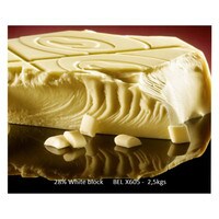 BELCOLADE WHITE COVERTURE PURE CHOCOLATE  28% - 2.5 KG BAR
